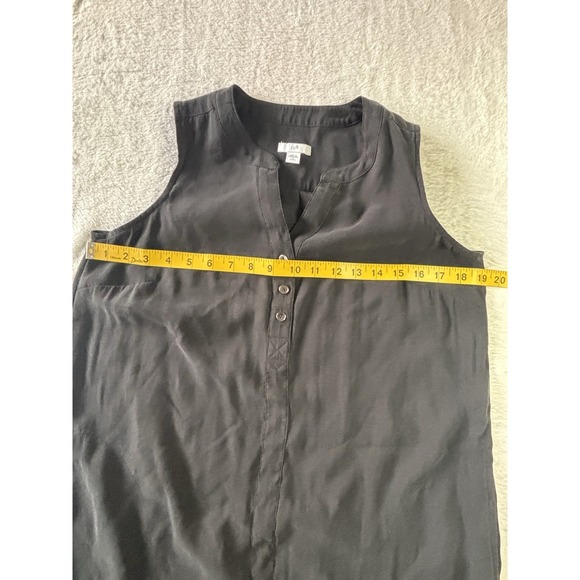 J-Jill Women's Tunic Black Dress Size Small with Pockets Sleeveless Summer Beach - Picture 6 of 13